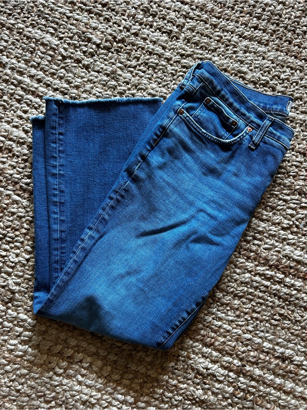 Madewell Straight-Leg Jeans in Mid Blue Wash